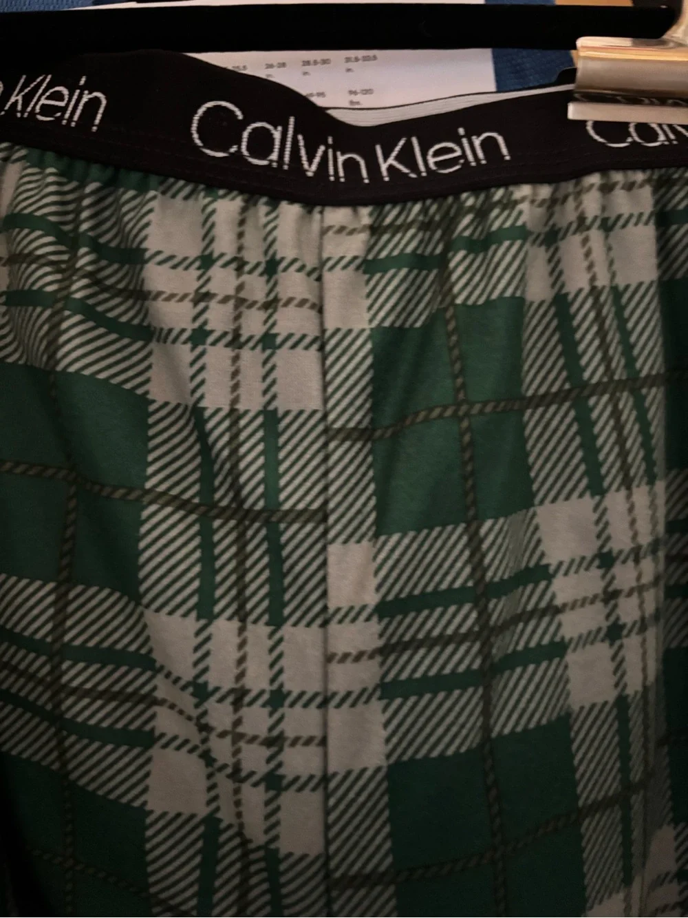Calvin Klein Kids Plaid Pajama Bottoms in Red and Green